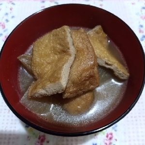 下茹で無し。炊飯器で大根と厚揚げの煮物